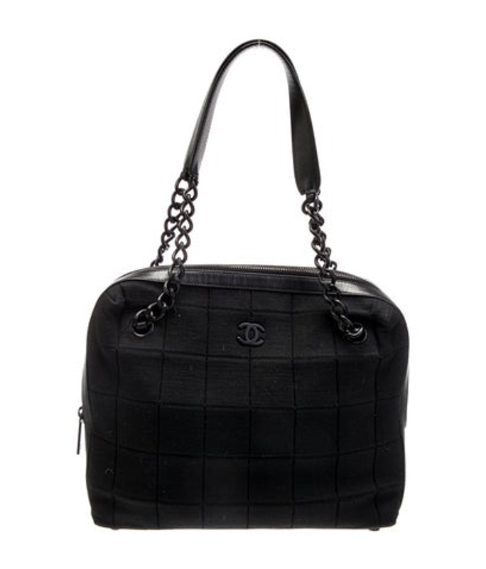 Chanel Jersey Knit Chocolate Bar Handle Bag