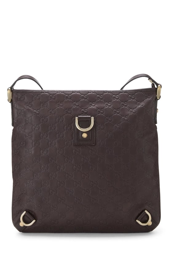 Brown Guccissima D-Ring Abbey Messenger