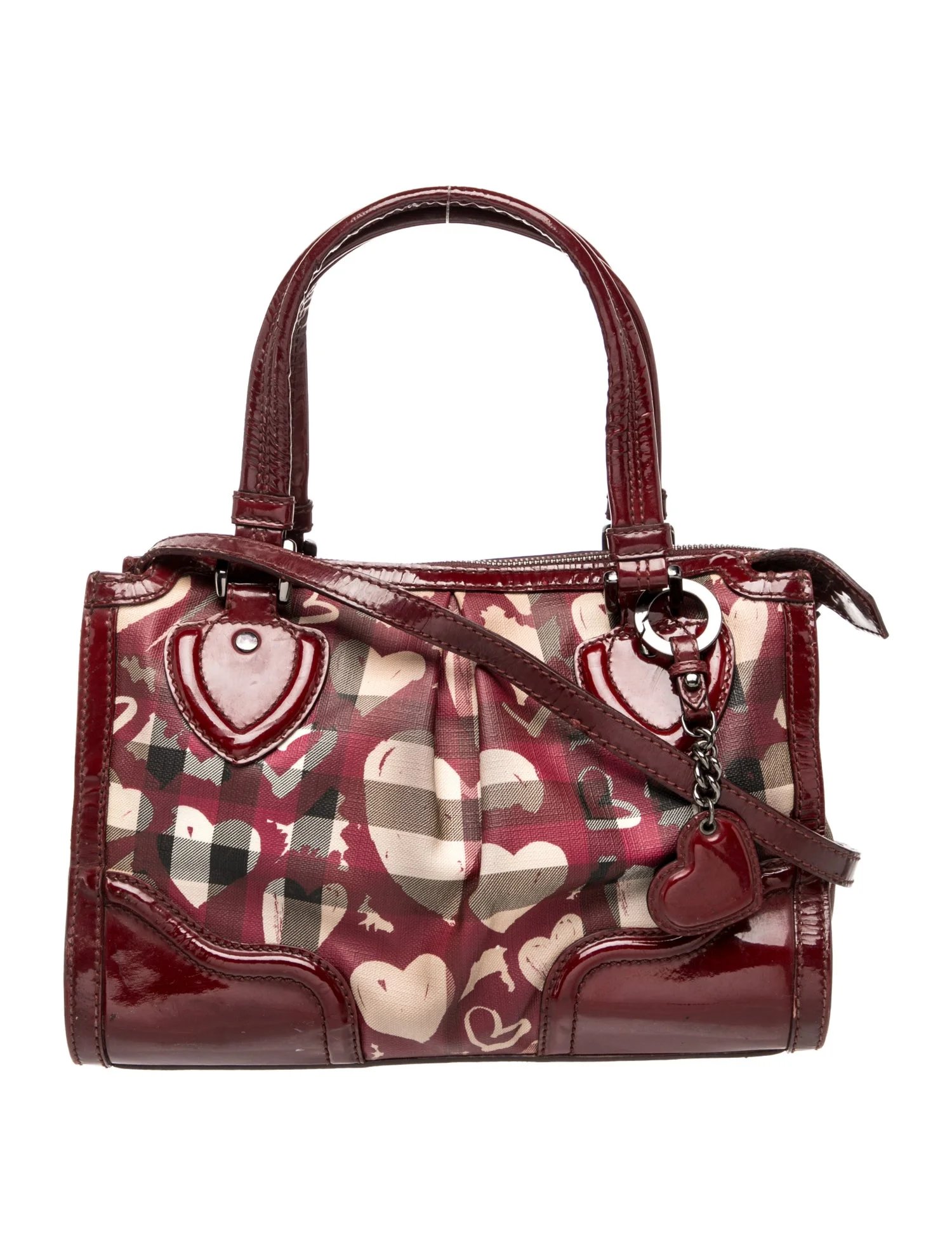 Heart Check Top Handle Bag