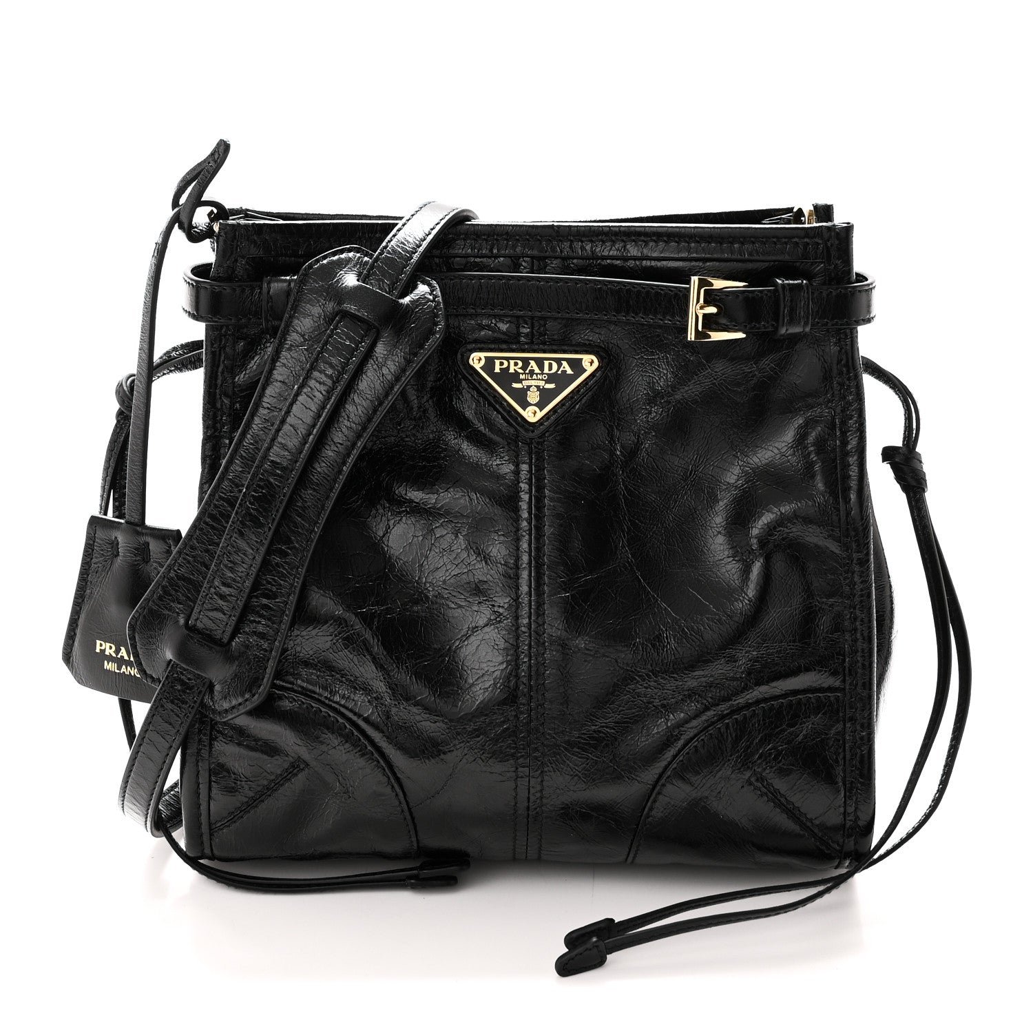 Prada Soft Lux Calfskin Mini Bonnie Black