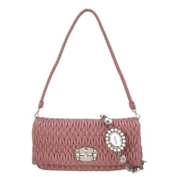 Lambskin Matelasse Crystal Flap Clutch Large