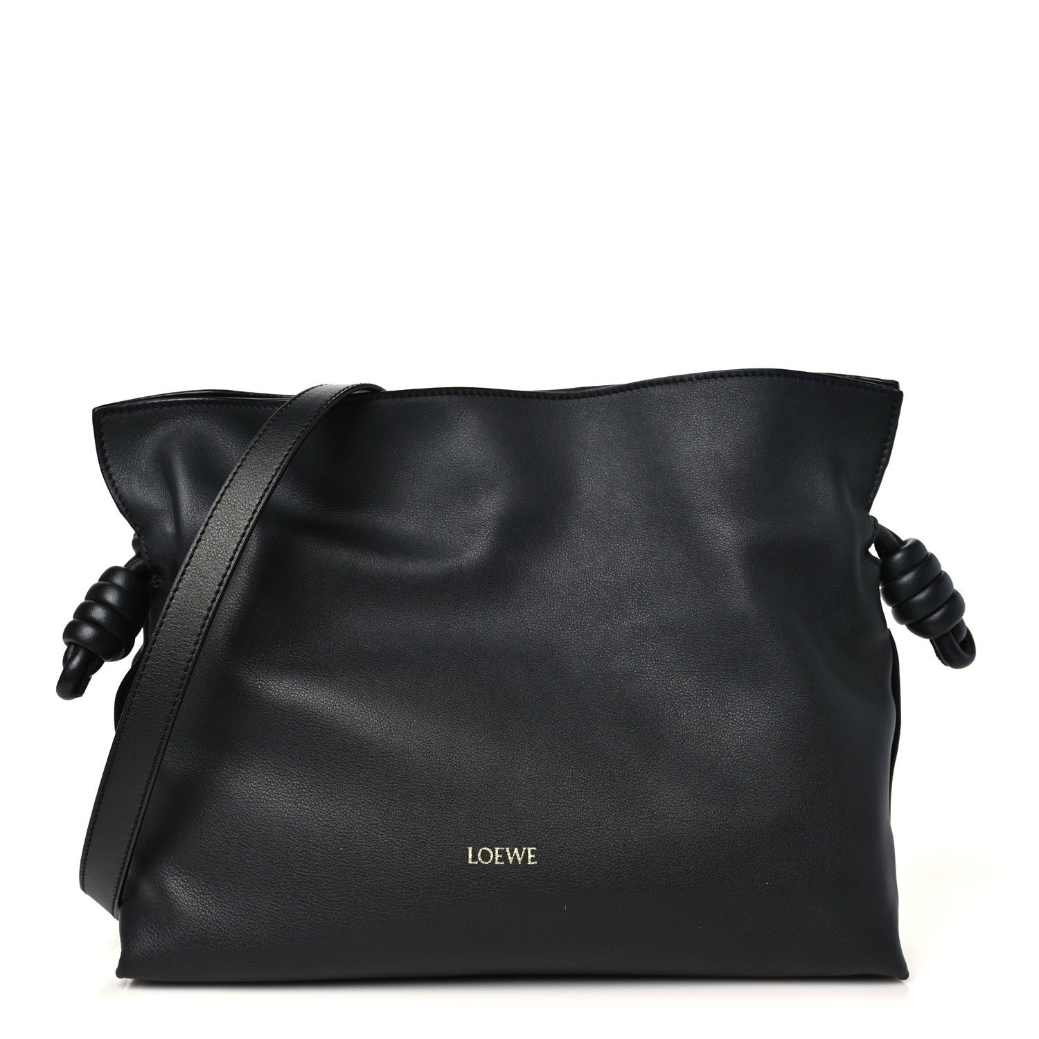 Loewe Nappa Medium Flamenco Knot Bag Black