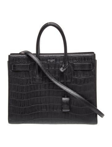 Embossed Leather Sac De Jour Small