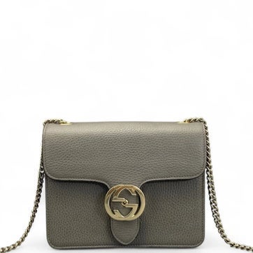 Calfskin Dollar Calfskin Small Interlocking G Small