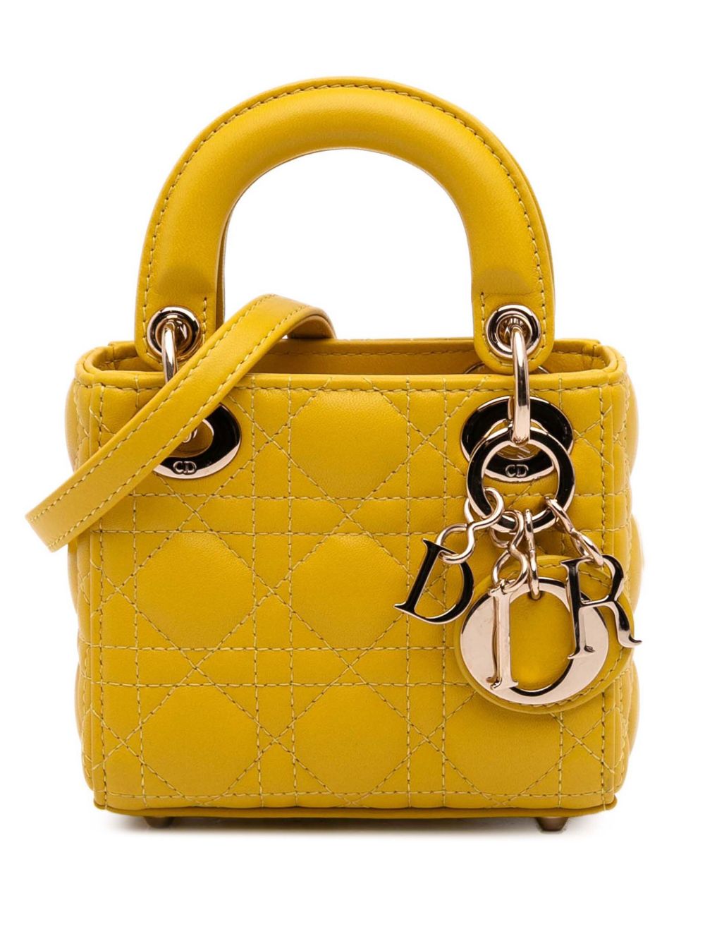 2022 Micro Lambskin Cannage Lady Dior satchel