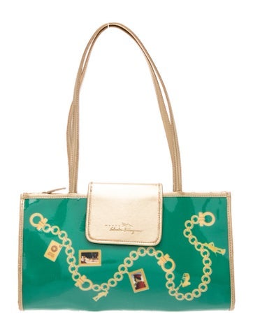 Ferragamo Patent Leather Top Handle Bag