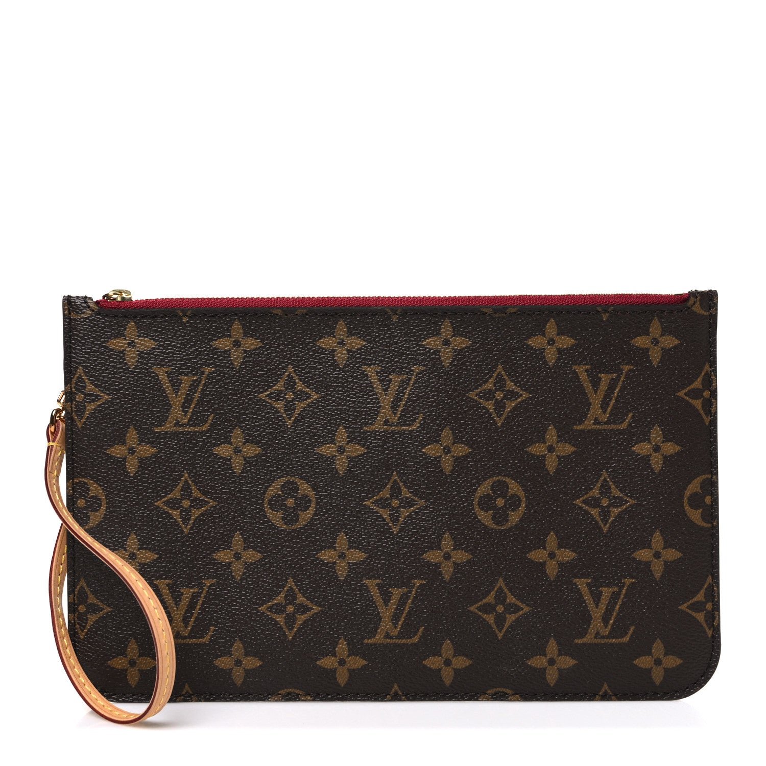 Louis Vuitton Monogram Neverfull MM GM Pochette Fuchsia