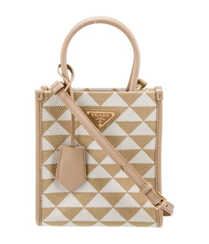 Prada Enameled Metal Triangle Symbole Mini