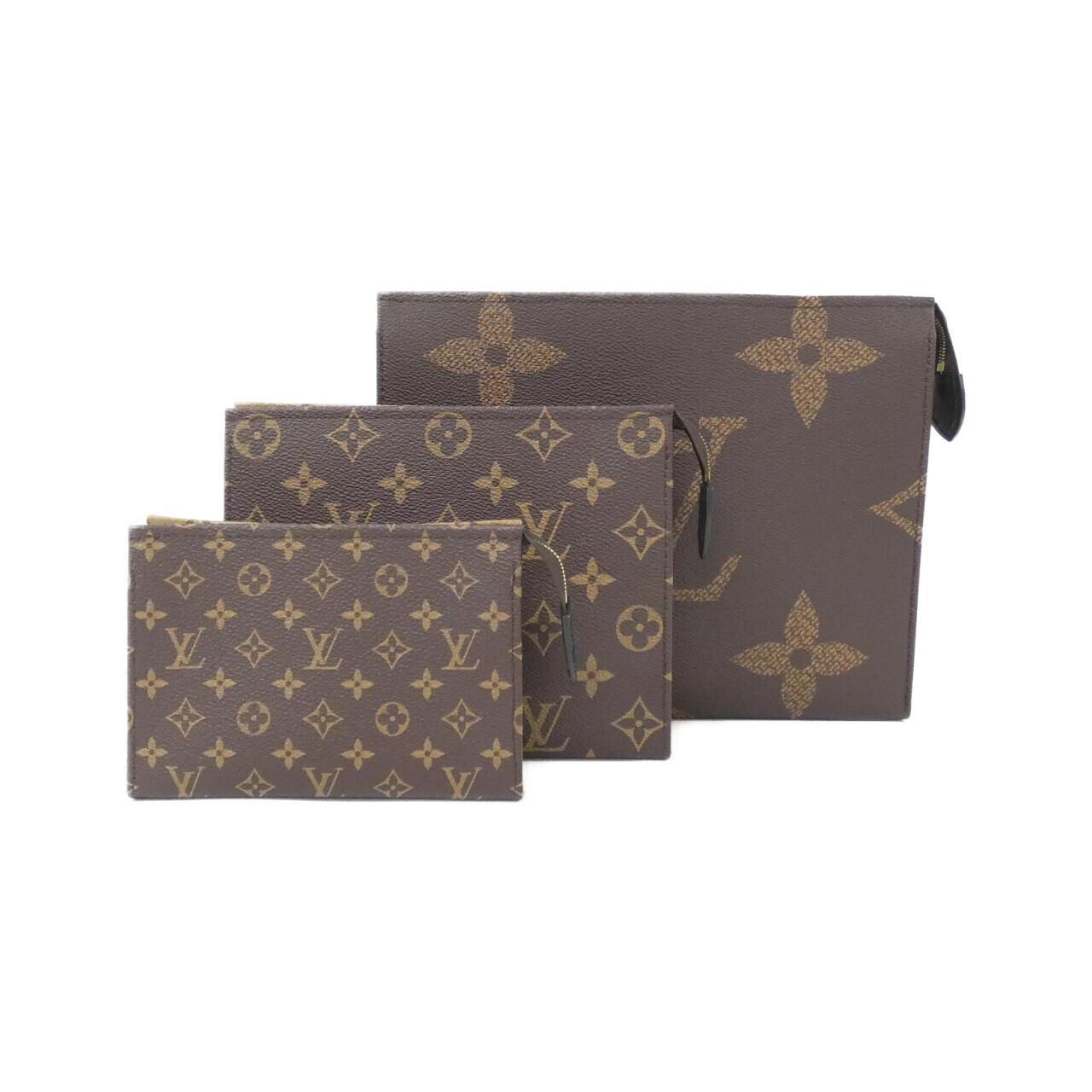 Louis Vuitton Monogram Reverse Trio Pochette Toilette M11248 Pouch...
