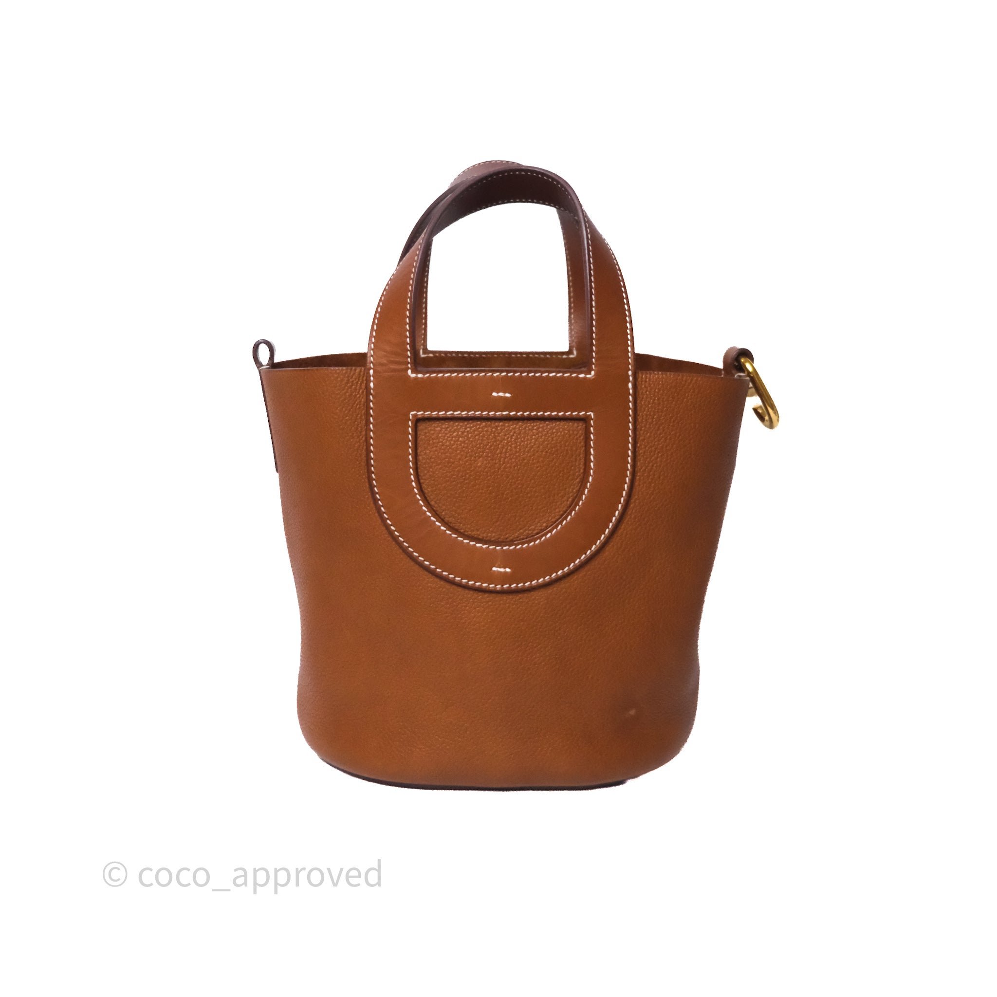 Hermès In-the-loop Fauve 34 Barenia Gold Hardware