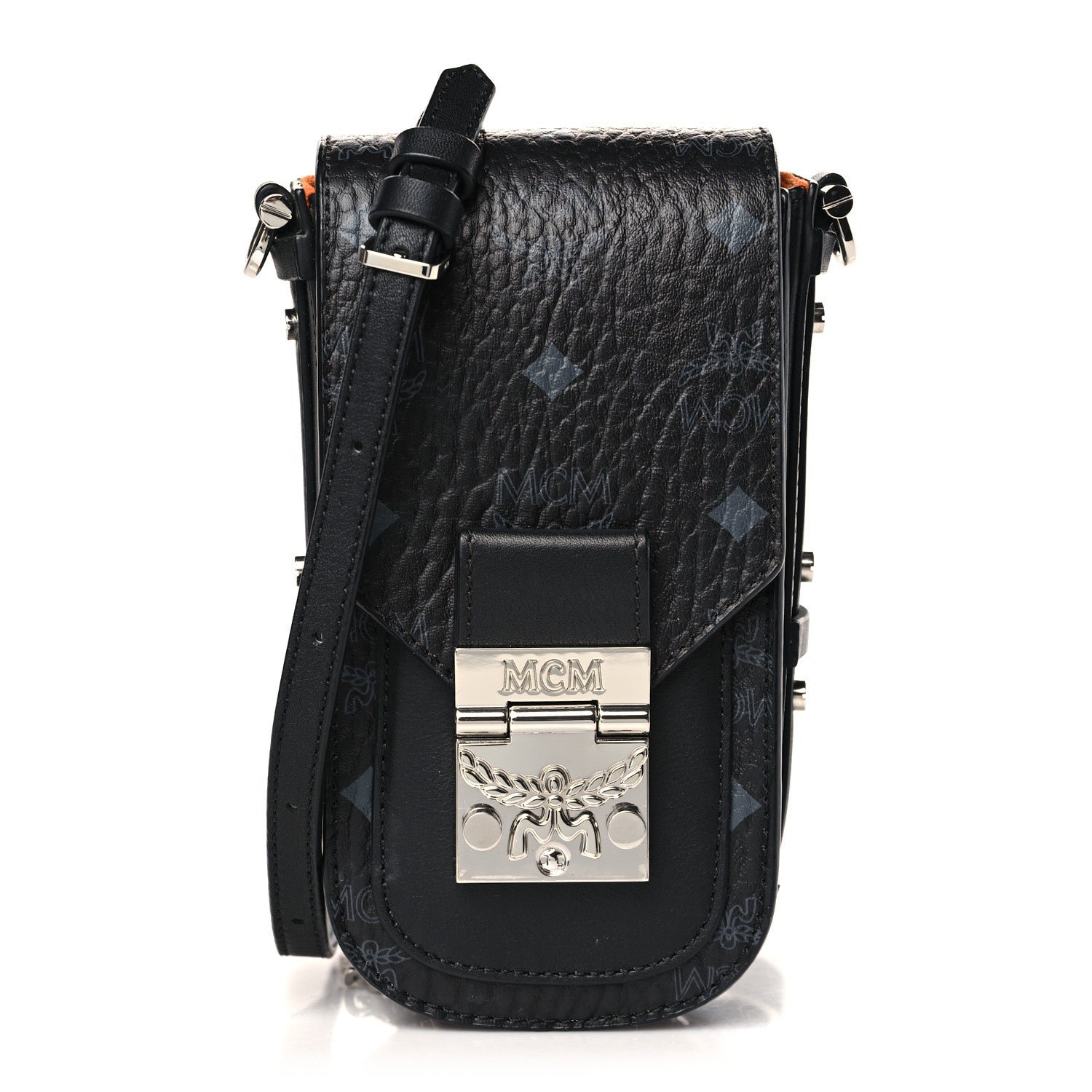 MCM Visetos Mini Patricia Crossbody Pouch Black