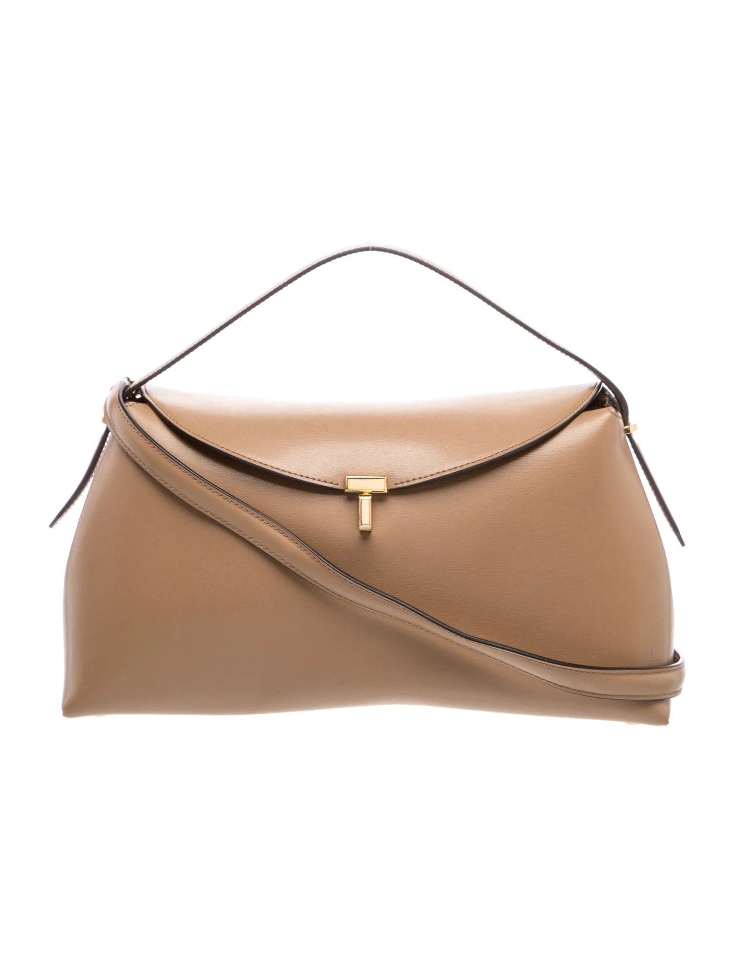 Leather T-Lock Top Handle Bag Medium