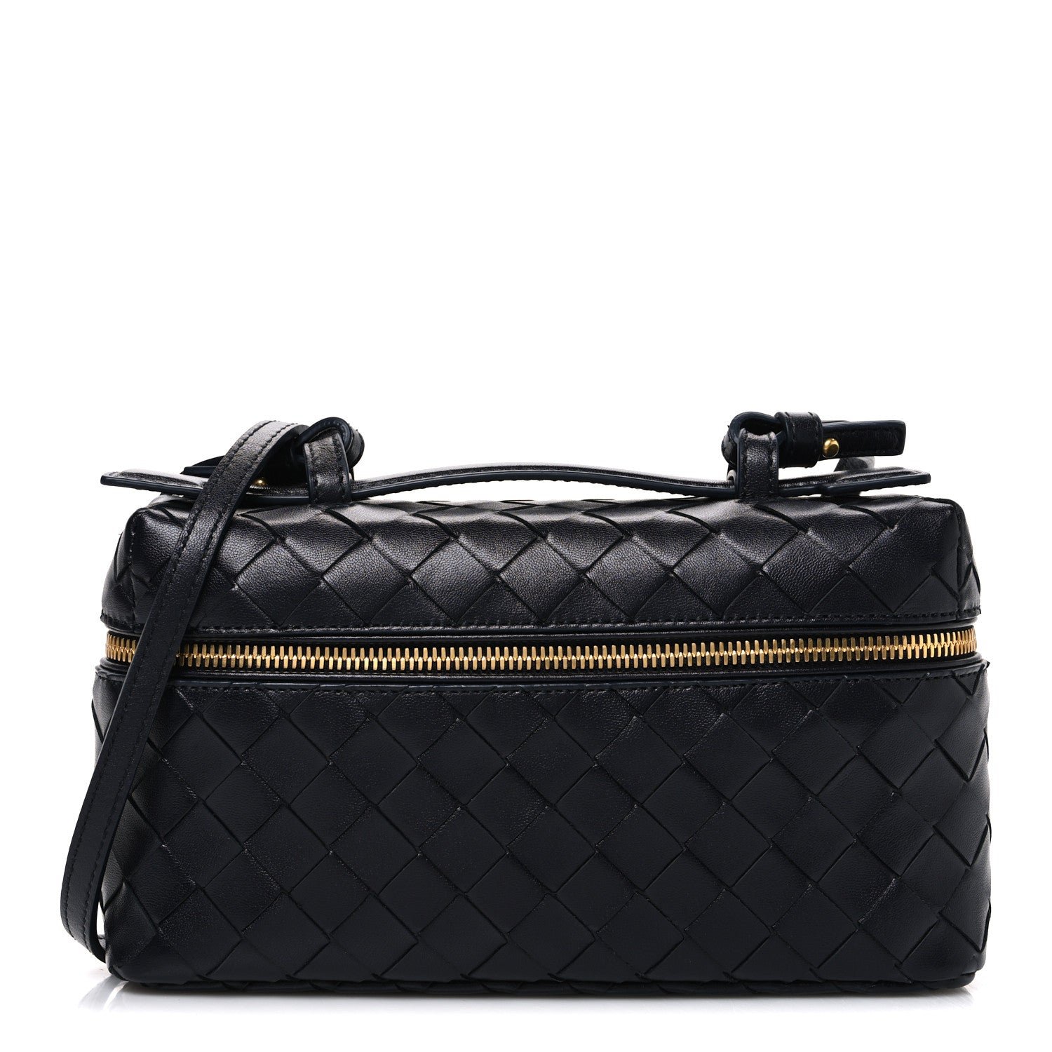 Bottega Veneta Calfskin Intrecciato Bang Bang Vanity Case Nocturnal