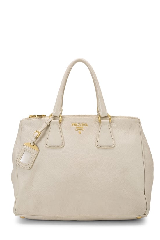 Cream Vitello Daino Convertible Handbag