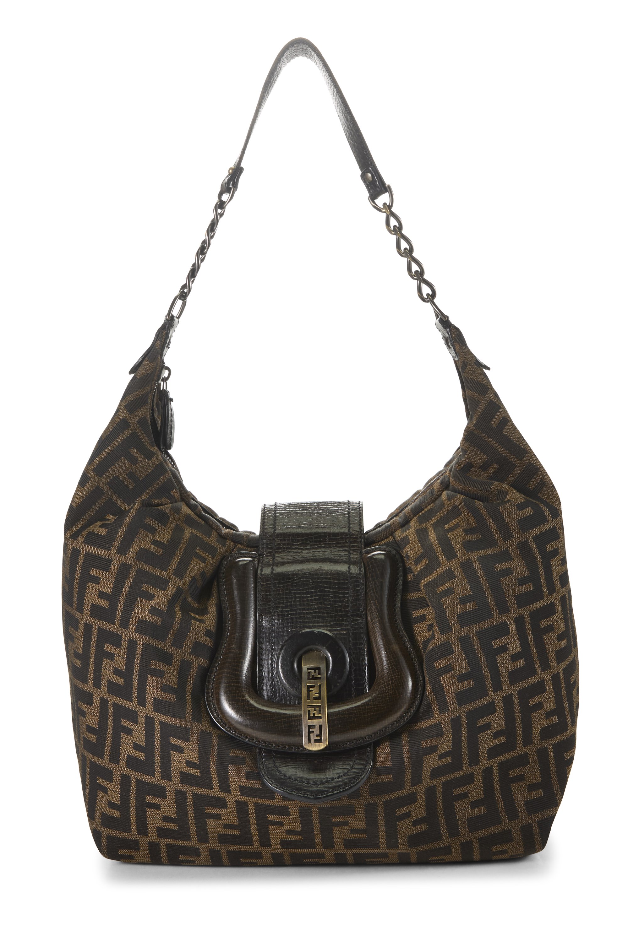 Fendi Brown Zucca Canvas Borsa Hobo Bag