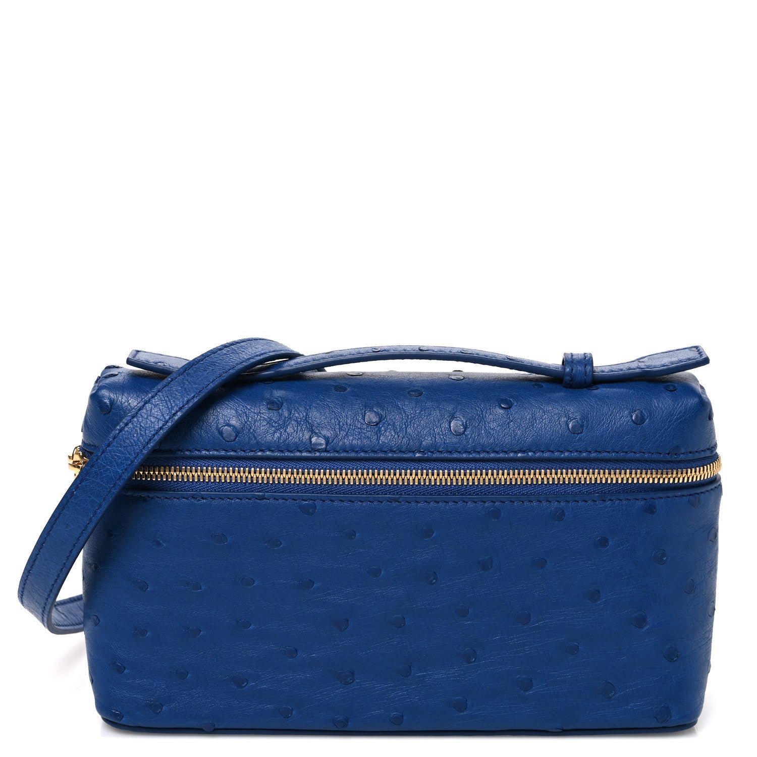 Loro Piana Ostrich L19 Extra Pocket Pouch Blue
