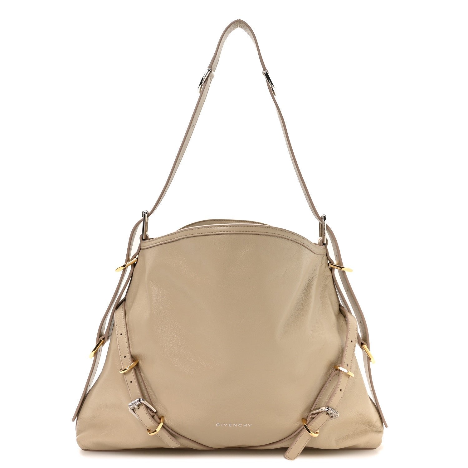 Givenchy Calfskin Medium Voyou Bag Natural Beige