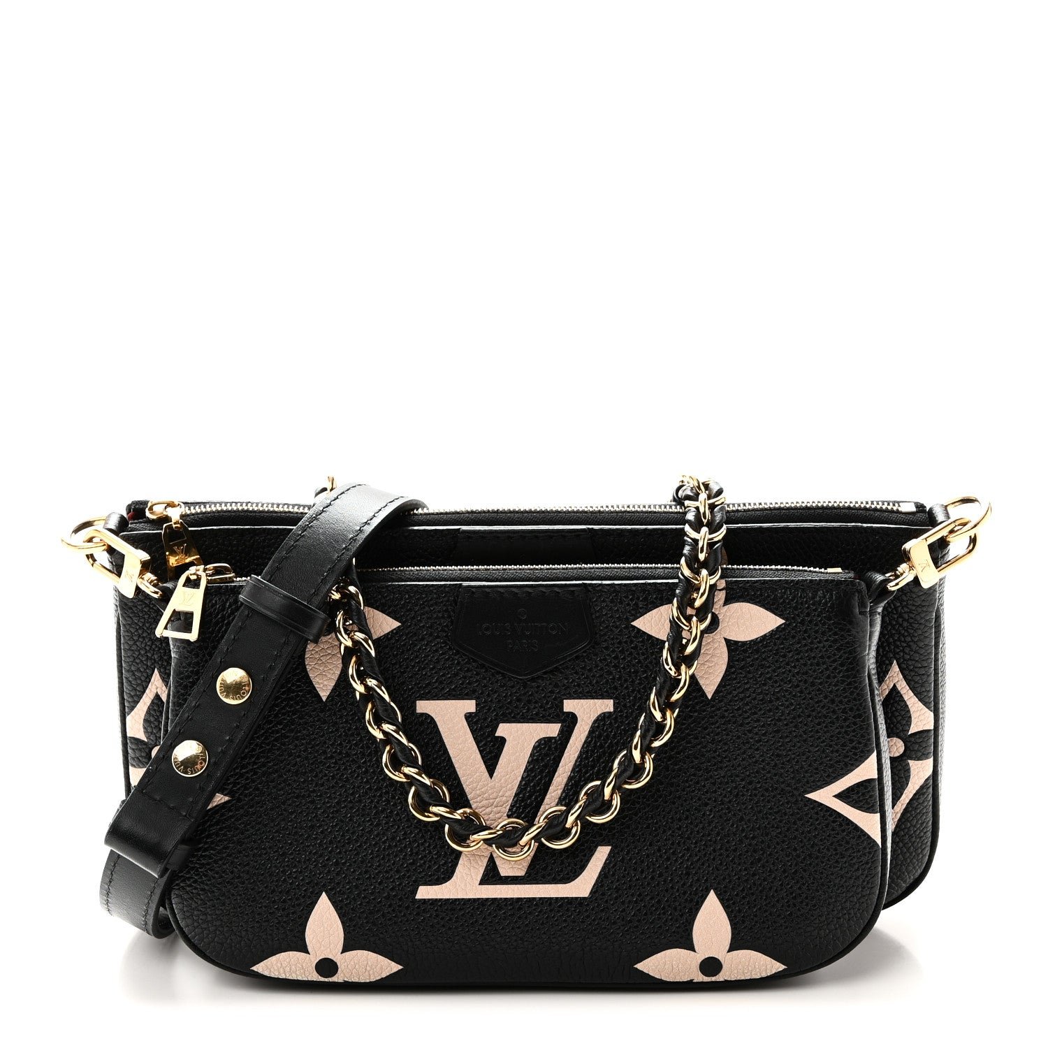 Louis Vuitton Empreinte Monogram Giant Multi Pochette Accessories Black Beige