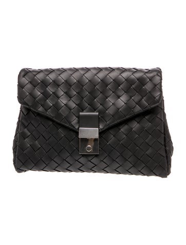 Intrecciato Intrecciato Woven Flap Clutch