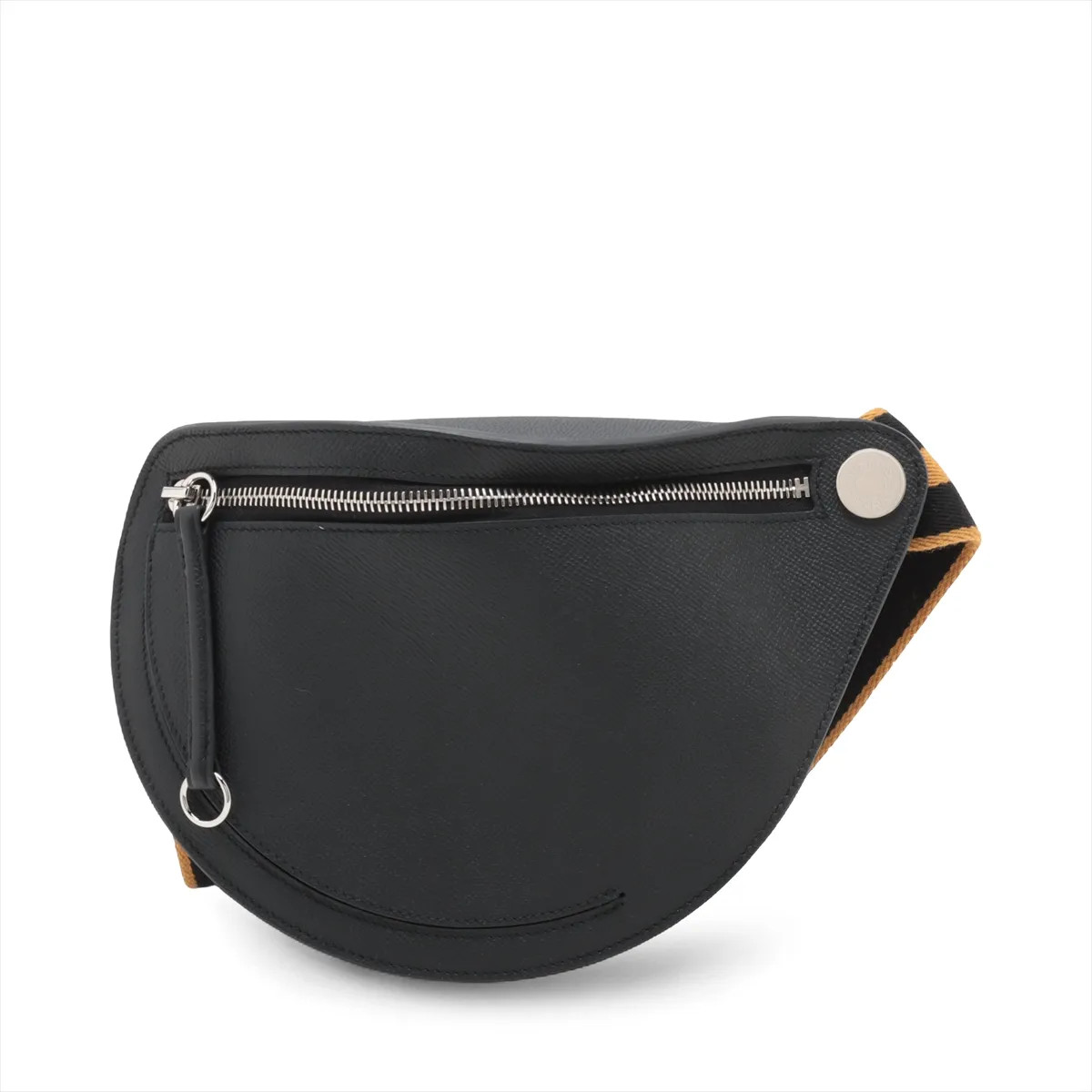 Hermès petite course Veau Epsom Black Silver Metal Fittings