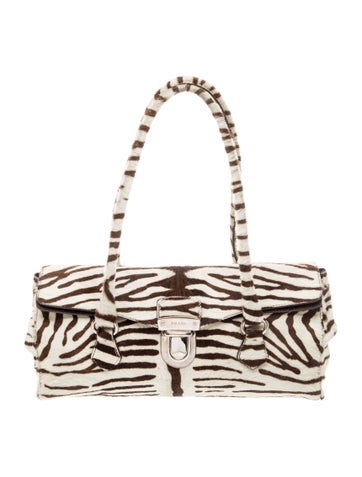 Enameled Metal Triangle Easy Foldover Pushlock Satchel
