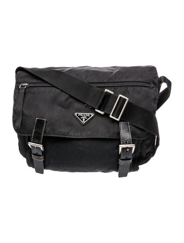 Tessuto Nylon Messenger Bag Vintage