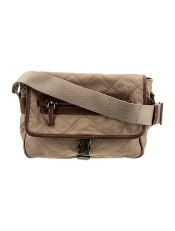 Prada Enameled Metal Triangle Shoulder Bag