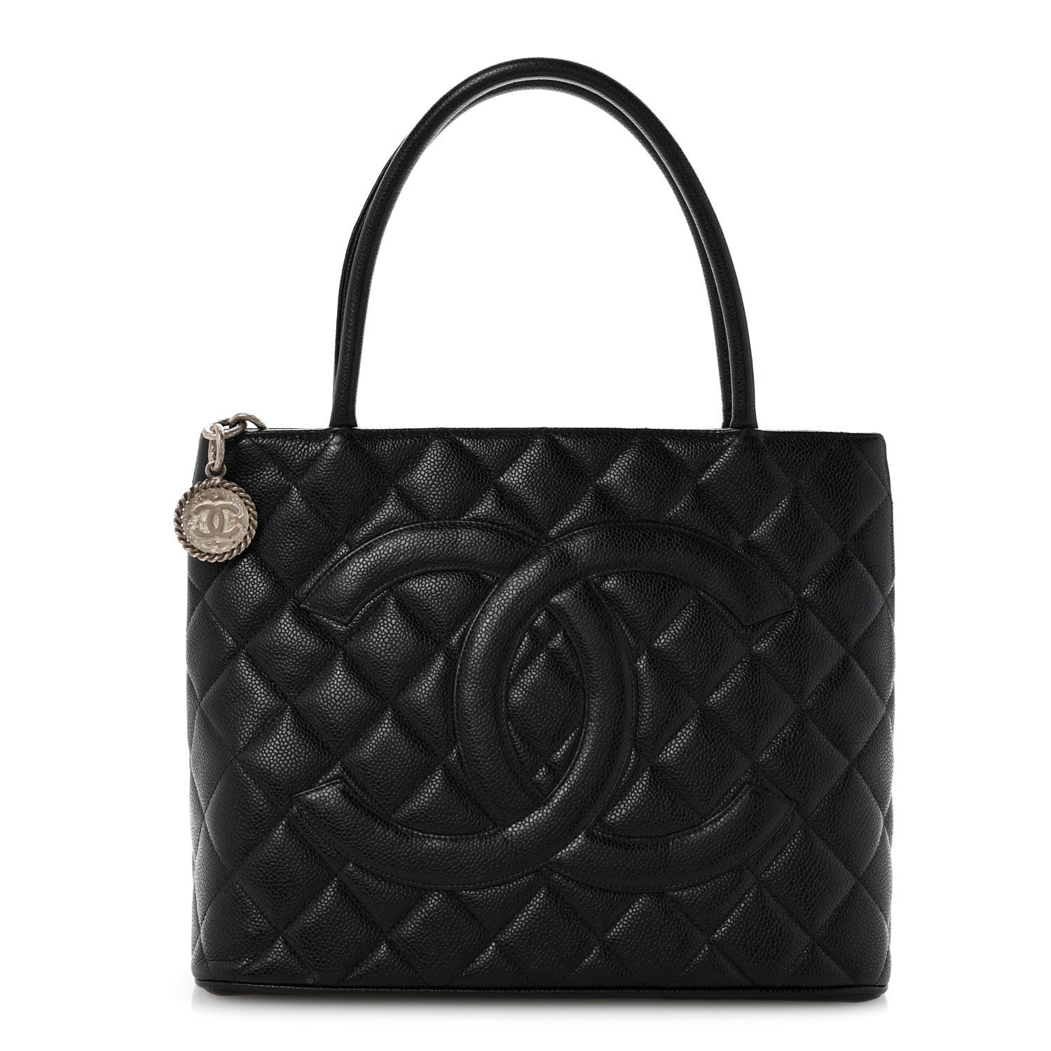 Chanel Caviar Quilted Medallion Tote Black