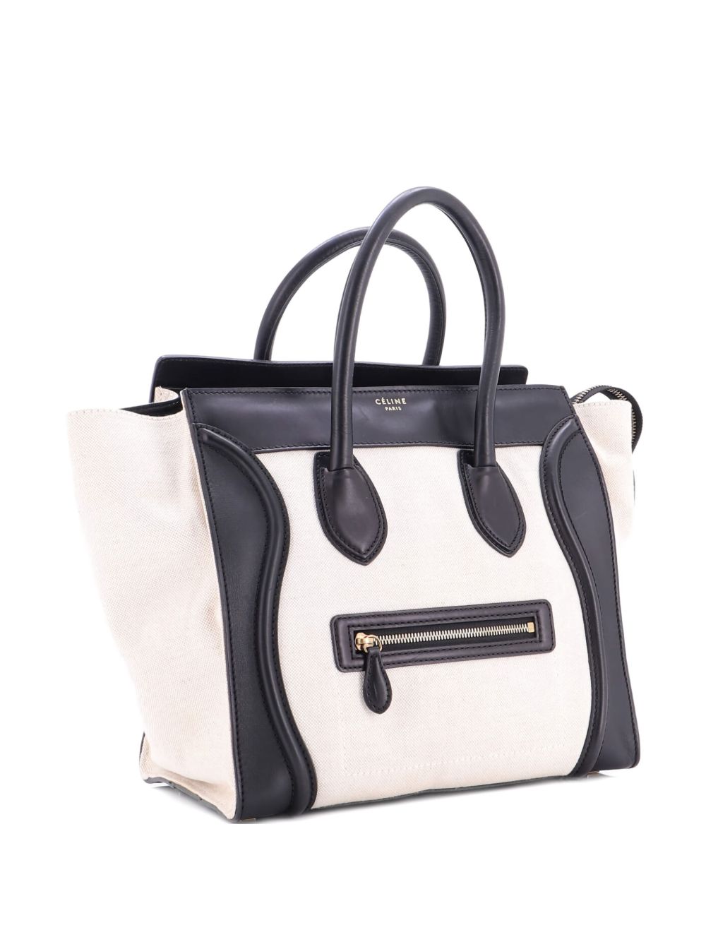 Celine Luggage Bag Canvas and Leather Mini satchel