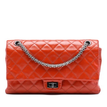 Quilted Patent Leather Calfskin Caviar Reissue 2.55 Double Flap