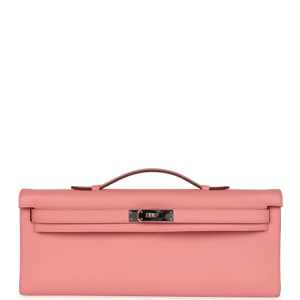 Hermes Hermes Kelly Cut Rose Confetti Epsom Palladium Hardware