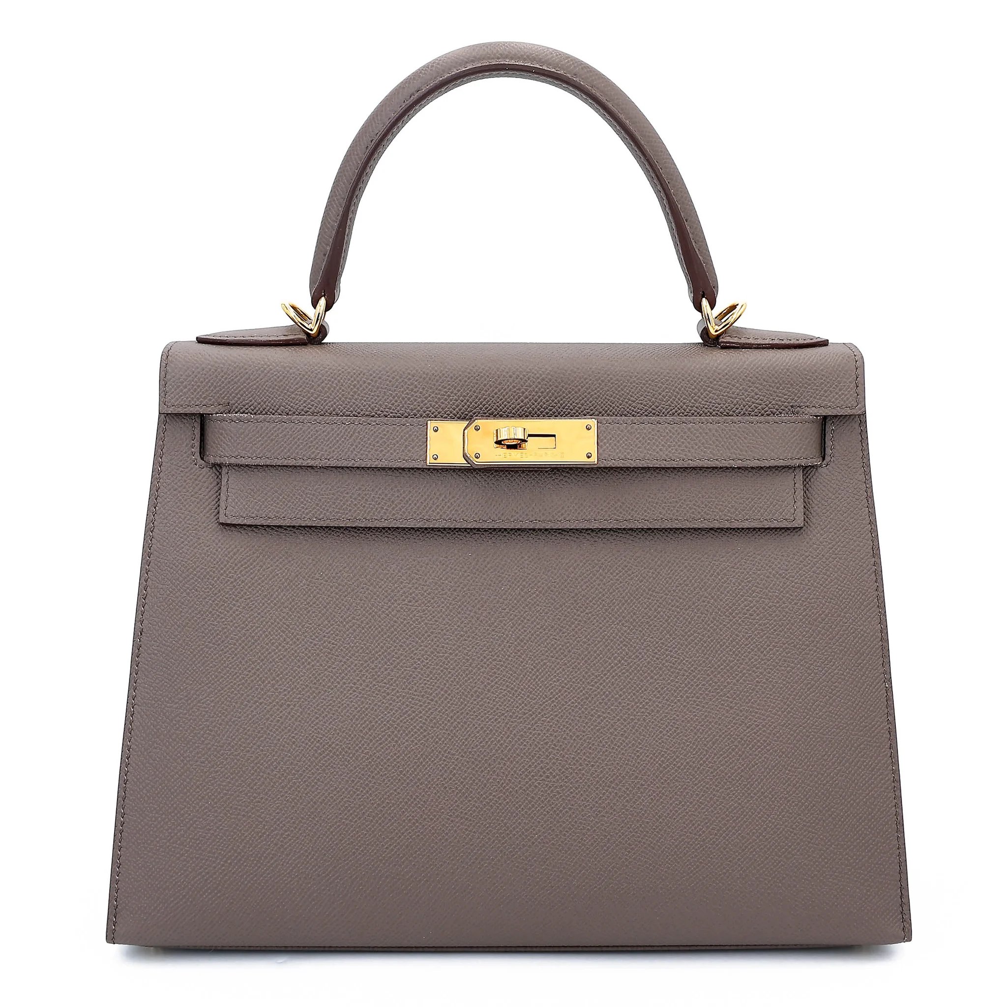 Hermes Kelly 28 Sellier Etain (8F) Epsom Gold hardware D (2019)