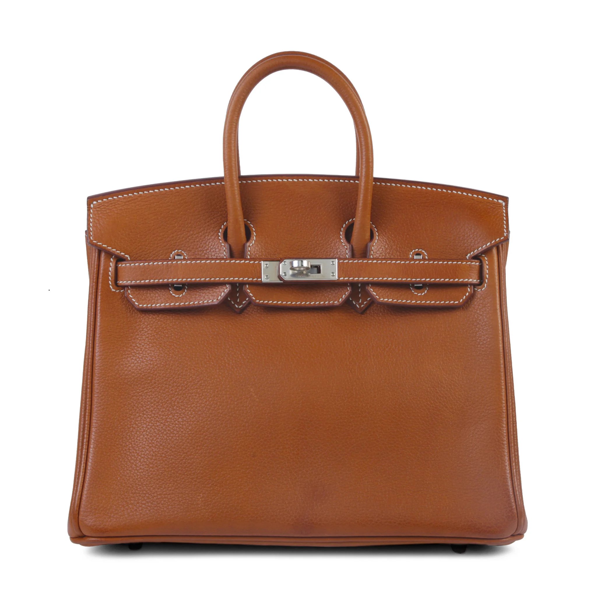Excellent ( Rank SA ) HERMÈS Birkin 25 Fauve (34) Barenia Faubourg Palladium hardware Y (2020)