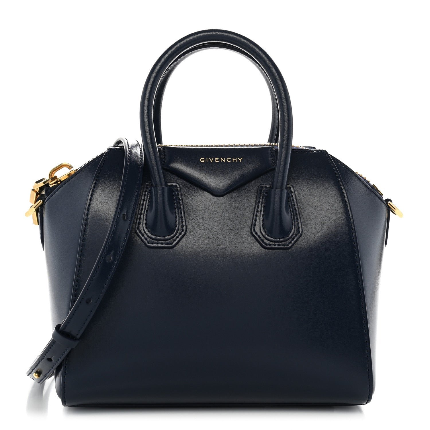 Givenchy Shiny Lord Calfskin Mini Antigona Navy