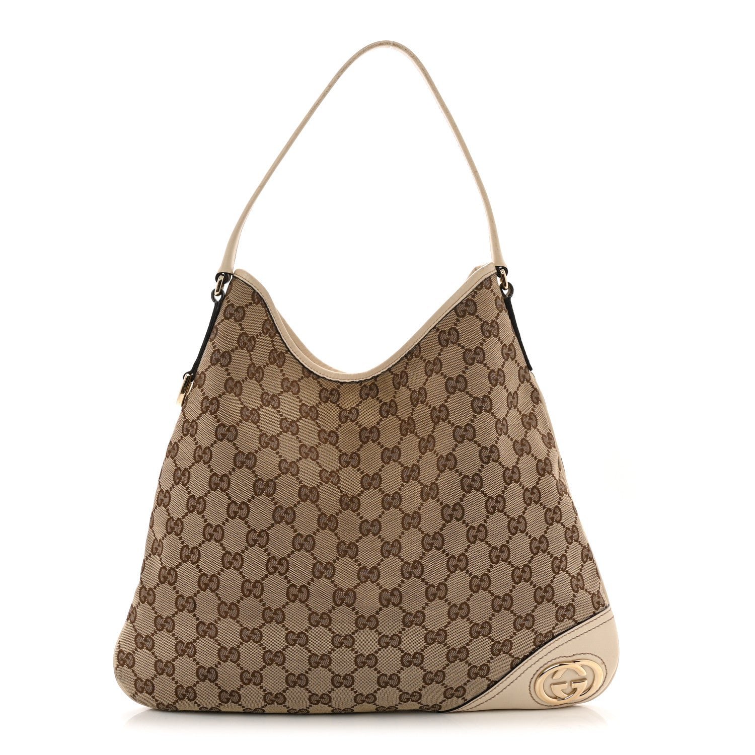 Gucci Monogram Medium New Britt Hobo Off White Off White