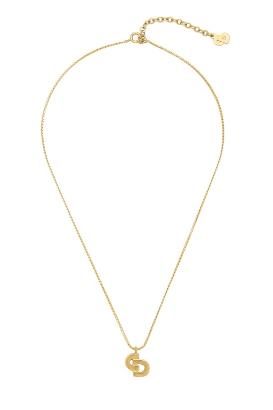 Gold 'CD' Necklace Small