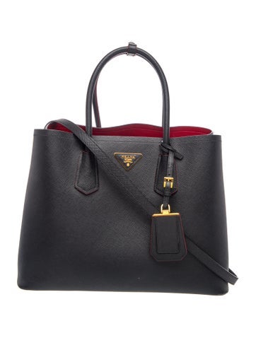 Saffiano Leather Double Bag Medium