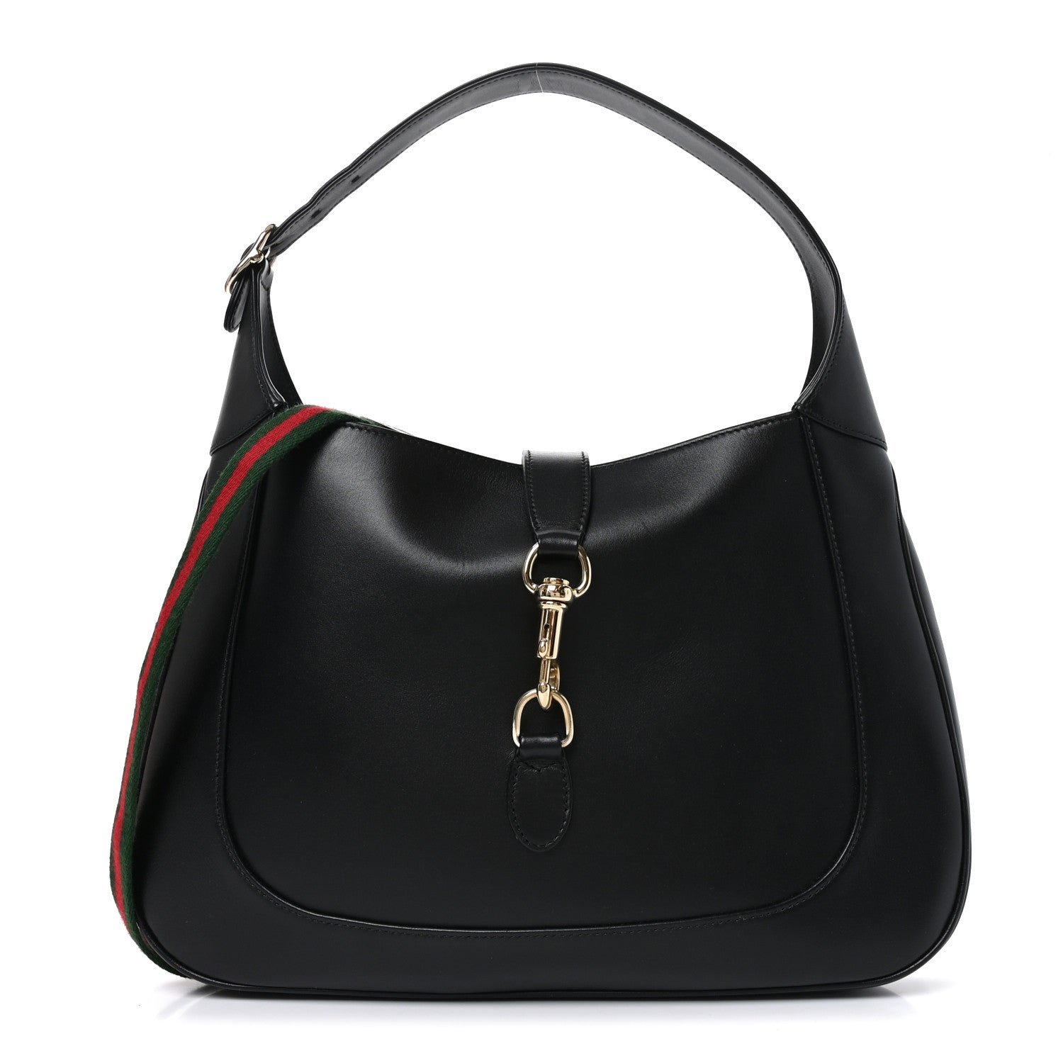 Gucci Boarded Dyana Lux Calfskin Medium Jackie 1961 Hobo Black