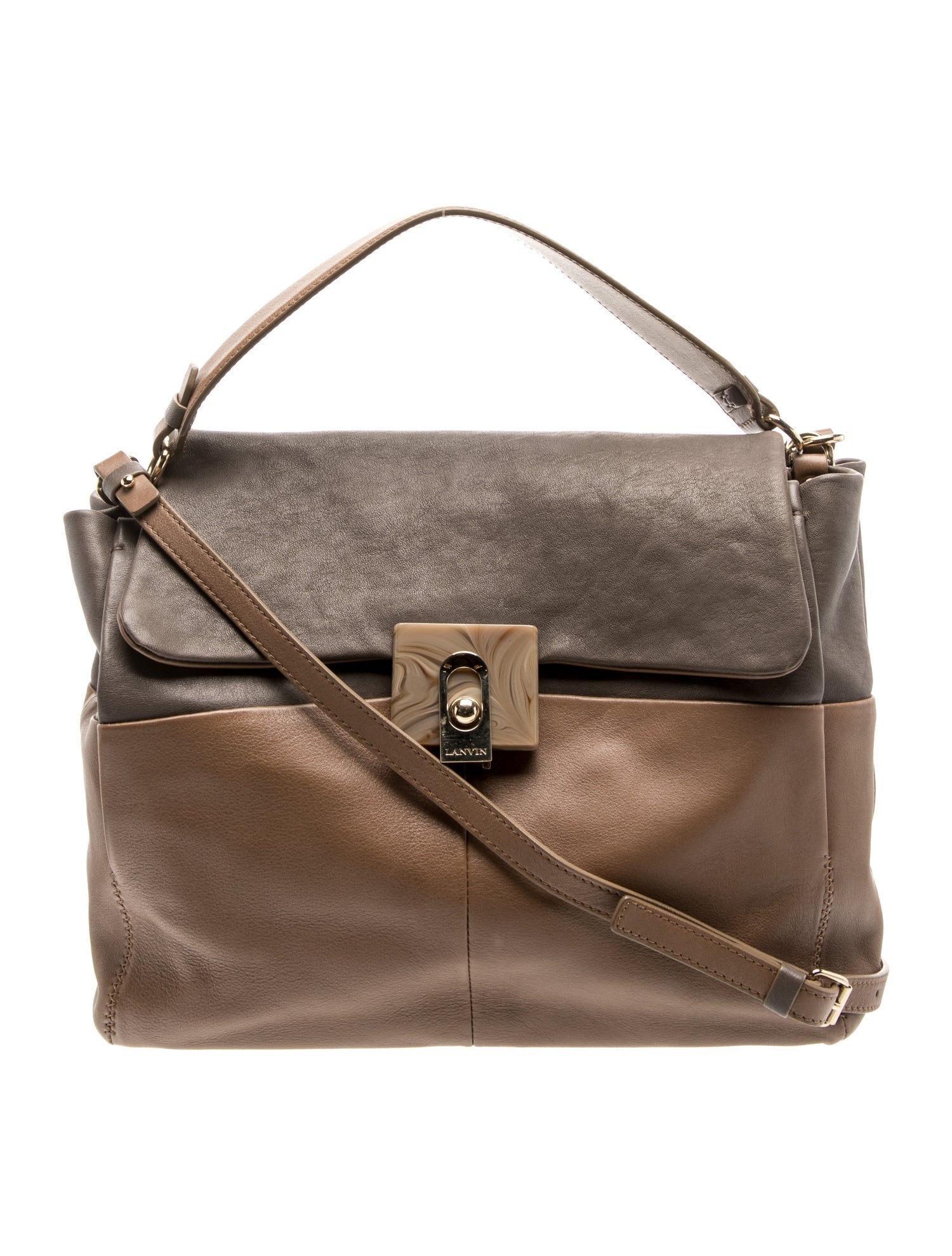Leather Top Handle Bag