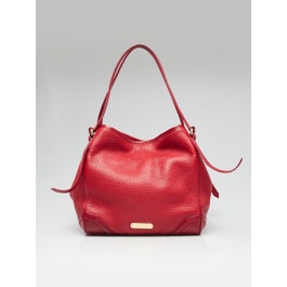 Burberry Burberry Red Leather Canterbury Tote Bag