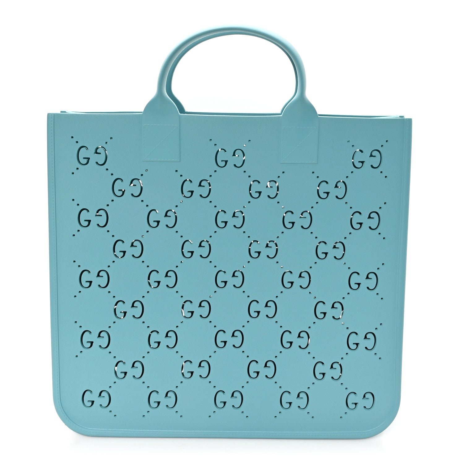 Gucci Rubber Kids GG Tote Dusty Azure