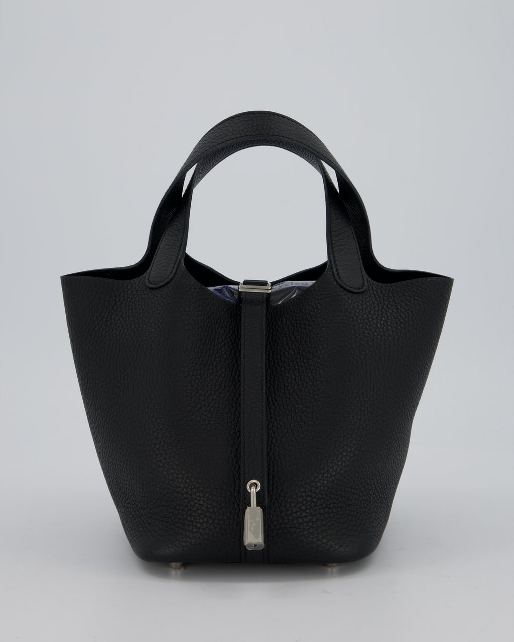 Hermès Picotin Lock 18 Bag in Noir Taurillon Clemence Leather with Palladium Hardware