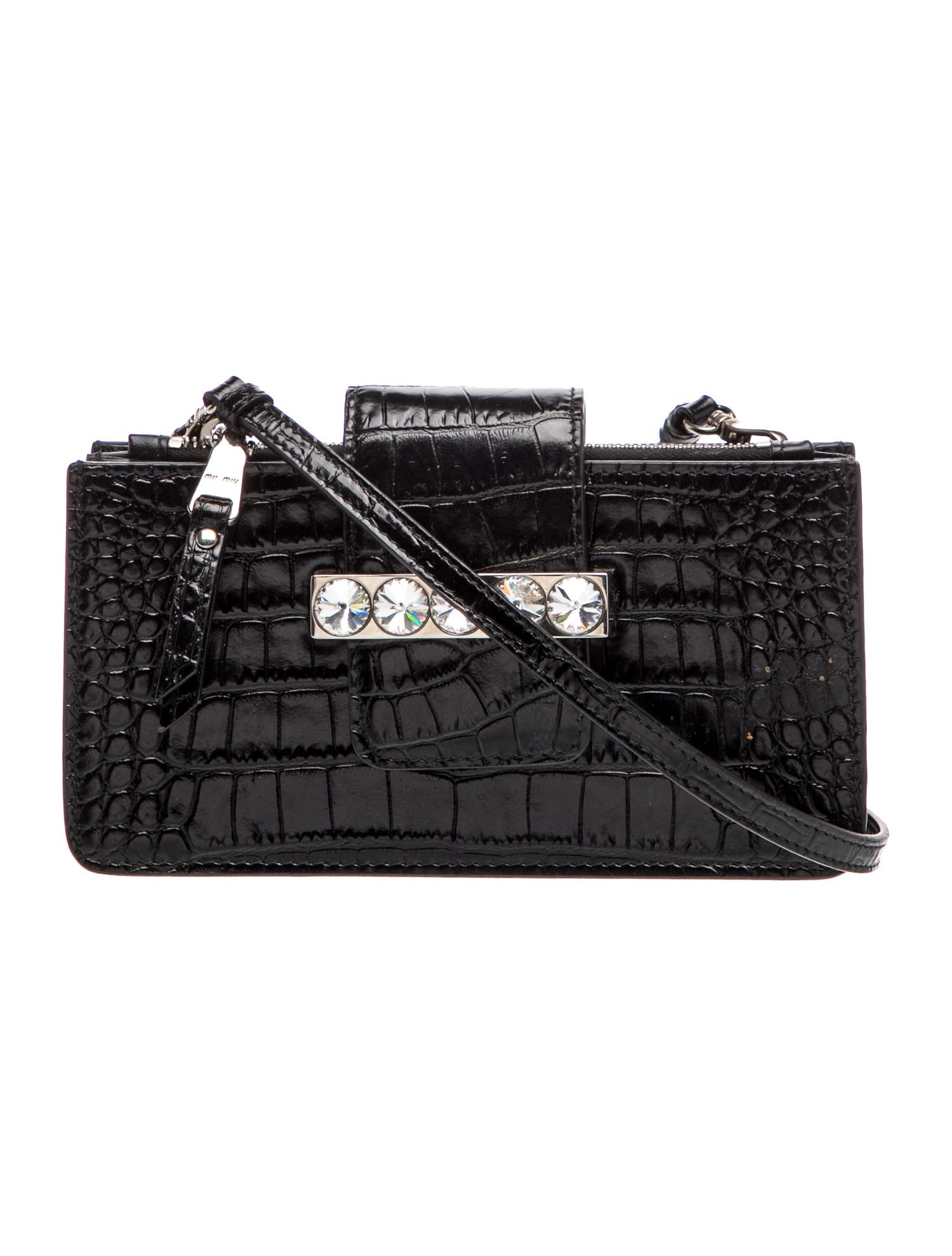 Embossed Leather Crossbody Bag