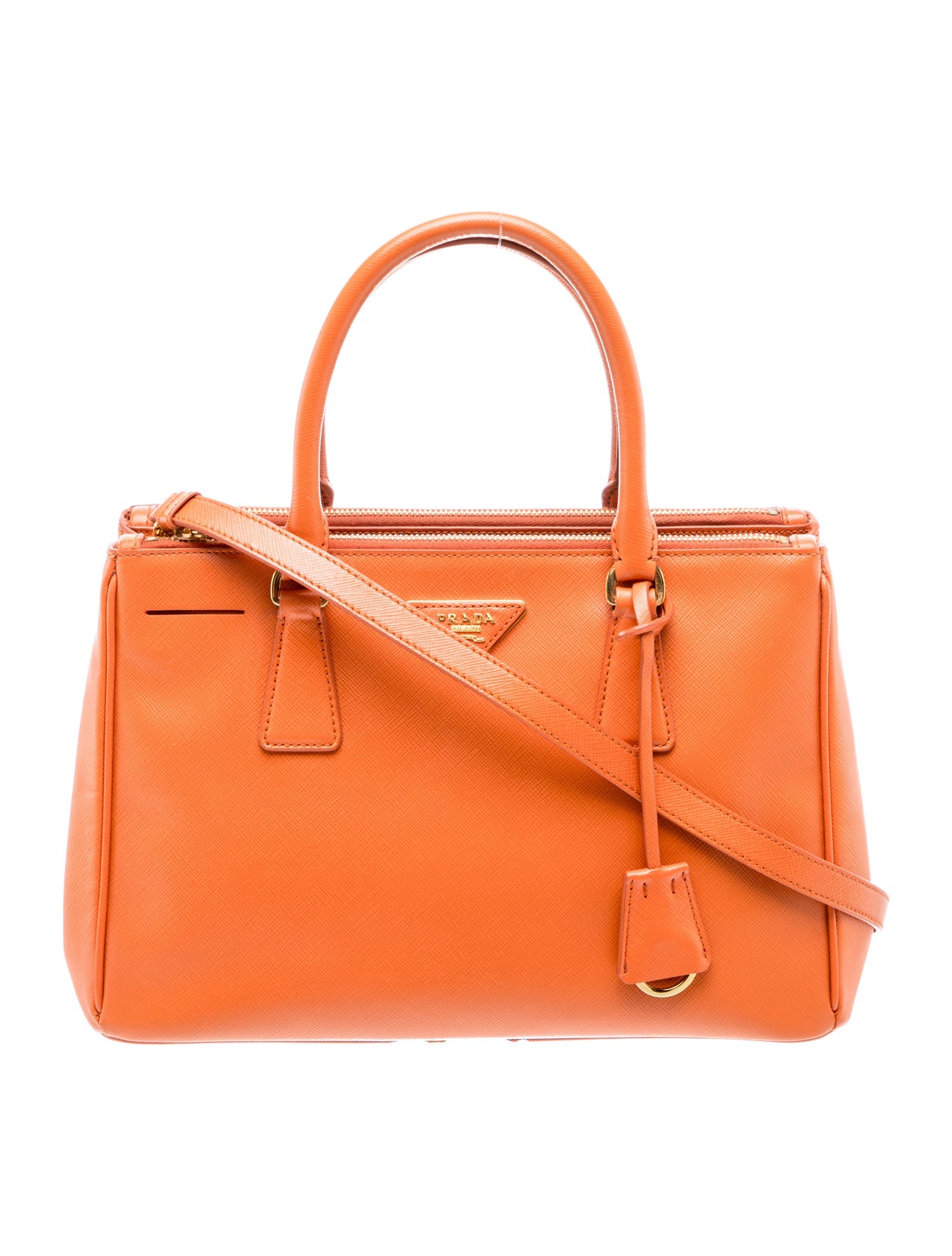 Saffiano Leather Galleria Double Zip Small