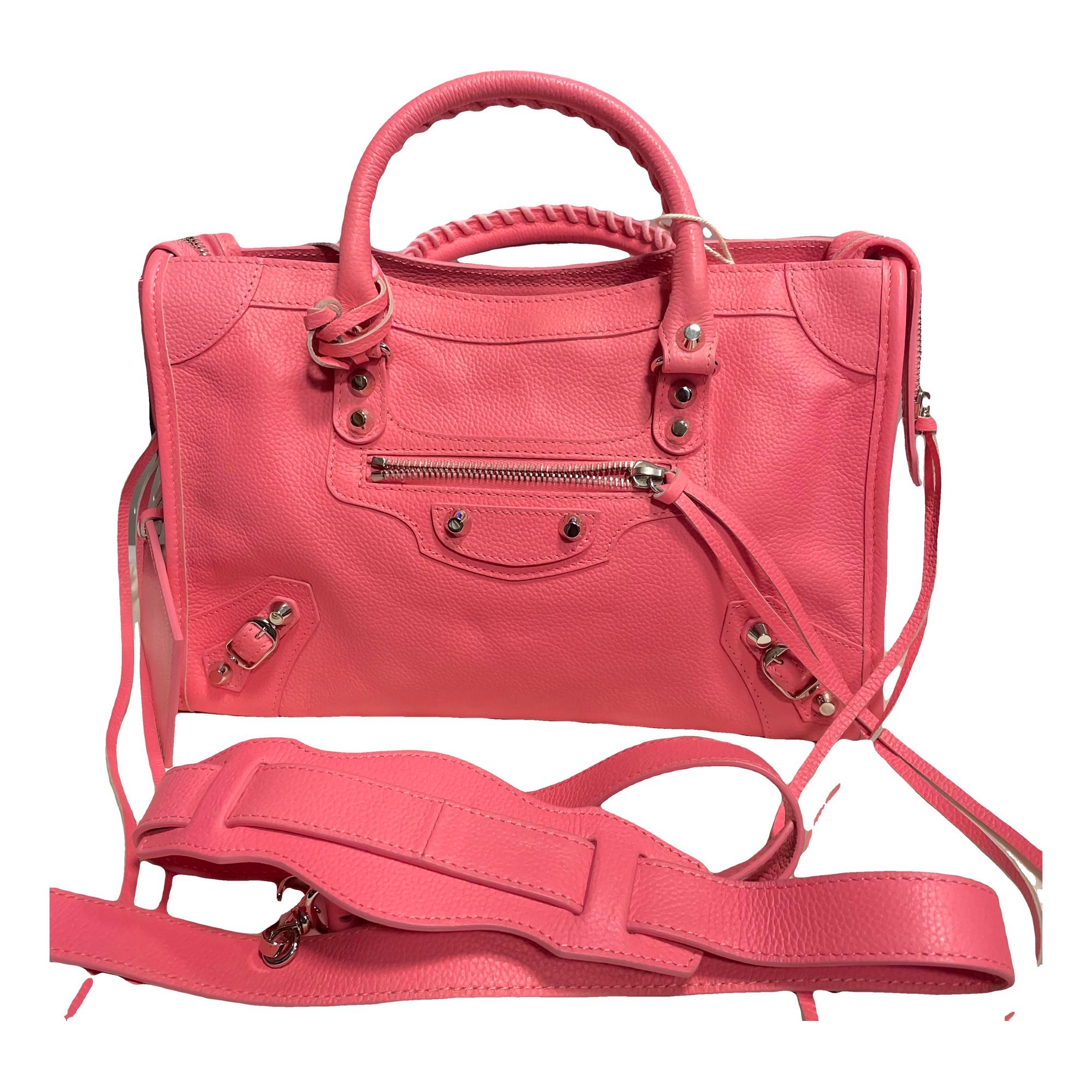 City leather handbag