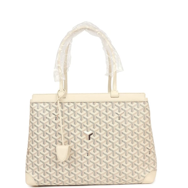 Goyard Goyard Goyardine Canvas Sand Bellechasse PM Bag Palladium Hardware