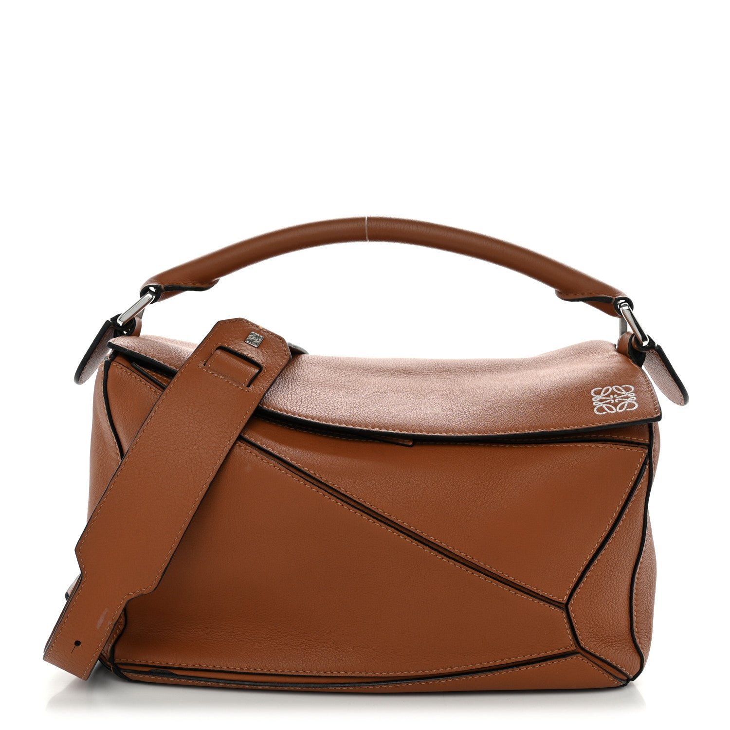 Loewe Calfskin Medium Puzzle Bag Tan