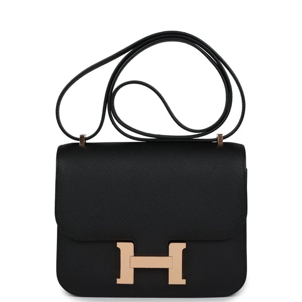 Hermes Hermes Constance 18 Black Epsom Rose Gold Hardware