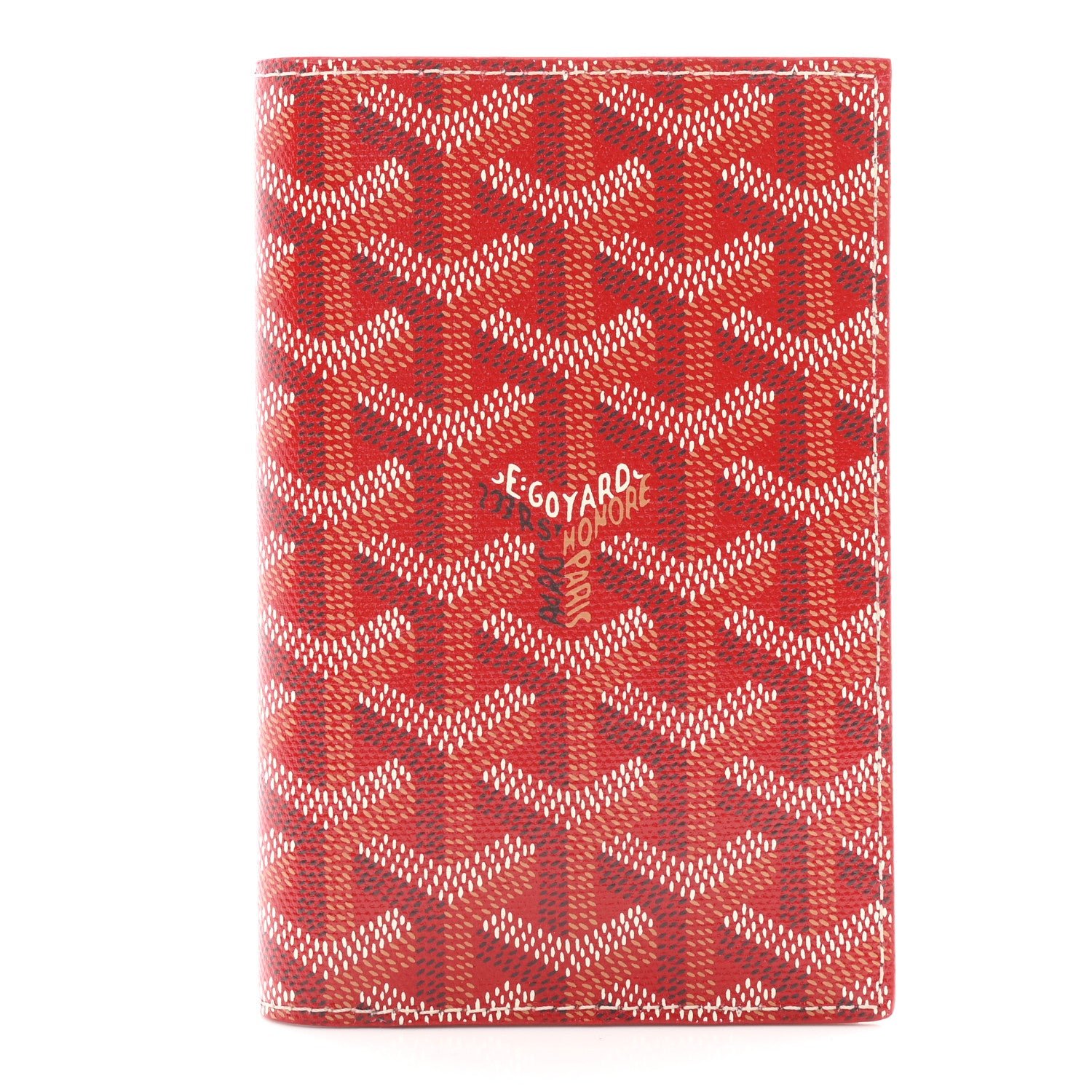 Goyard Goyard Goyardine Grenelle Passport Wallet Red