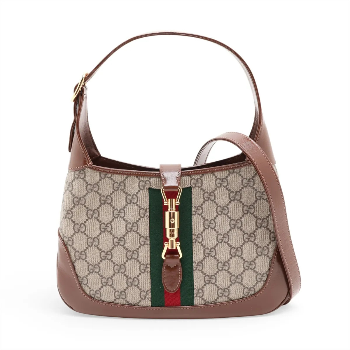 Gucci Jackie 1961 636706 PVC & leather Shoulder bag Brown